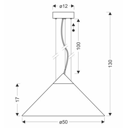 Lustre suspenso em cabo PRESTO 1xGX53/10W/230V Ø 50 cm dourado/cinzento fumado