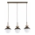 Lustre suspenso em cabo REMKE 3xE14/10W/230V castanho