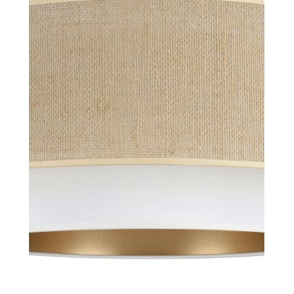 Lustre suspenso em cabo SARTA 1xE27/60W/230V Ø 45 cm branco/juta