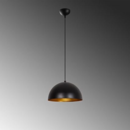 Lustre suspenso em cabo SIVANI 1xE27/40W/230V Ø 30 cm preto/cobre