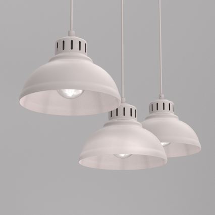 Lustre suspenso em cabo SVEN 3xE27/15W/230V creme