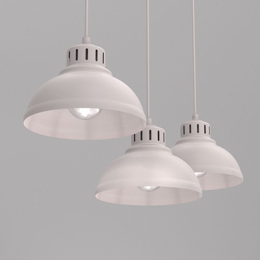 Lustre suspenso em cabo SVEN 3xE27/15W/230V creme