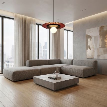 Lustre suspenso em cabo UMBRA 1xG9/8W/230V preto/vermelho