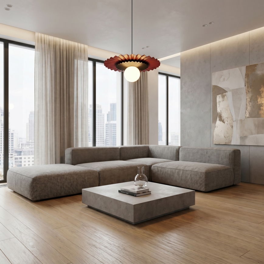 Lustre suspenso em cabo UMBRA 1xG9/8W/230V preto/vermelho