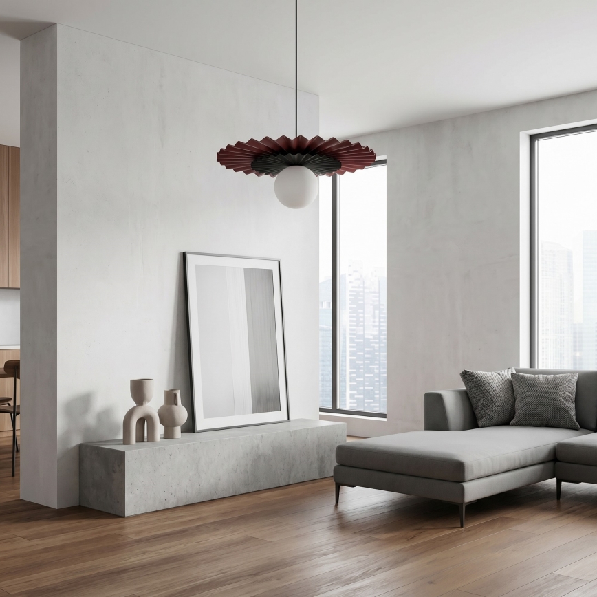 Lustre suspenso em cabo UMBRA 1xG9/8W/230V preto/vermelho