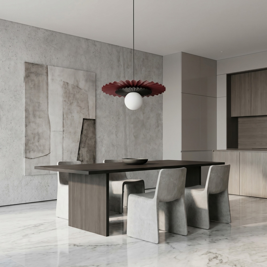 Lustre suspenso em cabo UMBRA 1xG9/8W/230V preto/vermelho