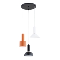 Lustre suspenso em cabo VANTI 3xE27/15W/230V multicolorido