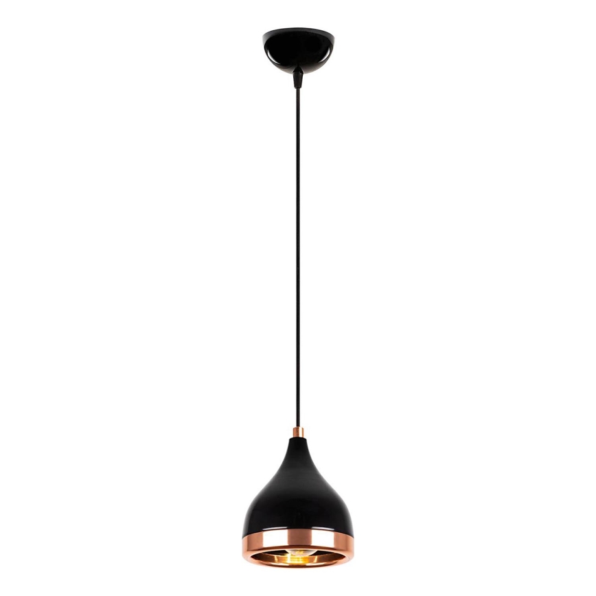 Lustre suspenso em cabo YILDO 1xE27/40W/230V preto/cobre