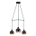 Lustre suspenso em cabo YILDO 3xE27/40W/230V preto/cobre