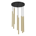 Lustre suspenso em cabo YORU 8xG9/8W/230V latão
