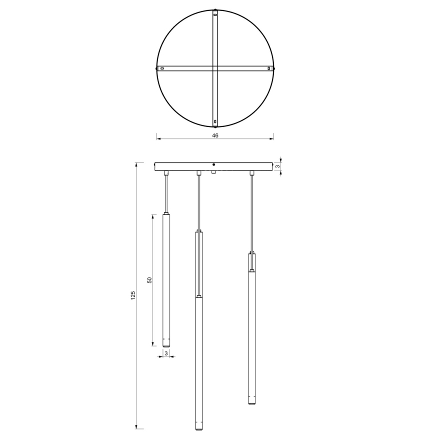 Lustre suspenso em cabo YORU 8xG9/8W/230V latão