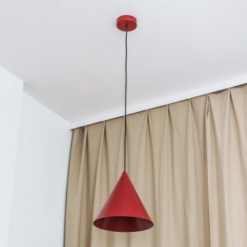 Lustre suspenso ETNA II em cabo 1xE27/15W/230V, Ø 25 cm, vermelho