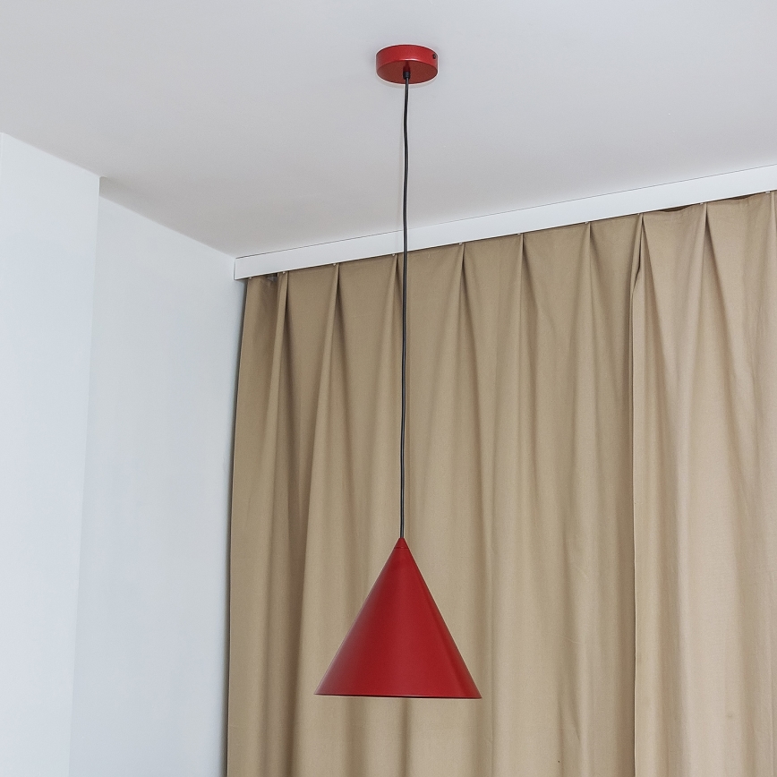 Lustre suspenso ETNA II em cabo 1xE27/15W/230V, Ø 25 cm, vermelho