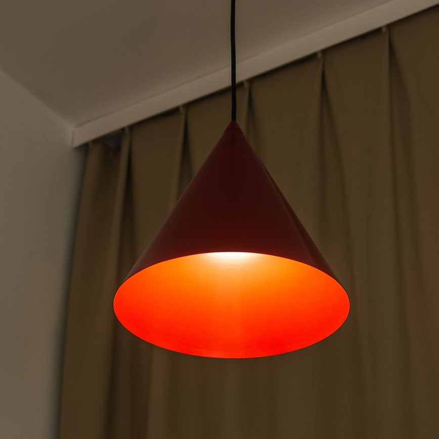 Lustre suspenso ETNA II em cabo 1xE27/15W/230V, Ø 25 cm, vermelho