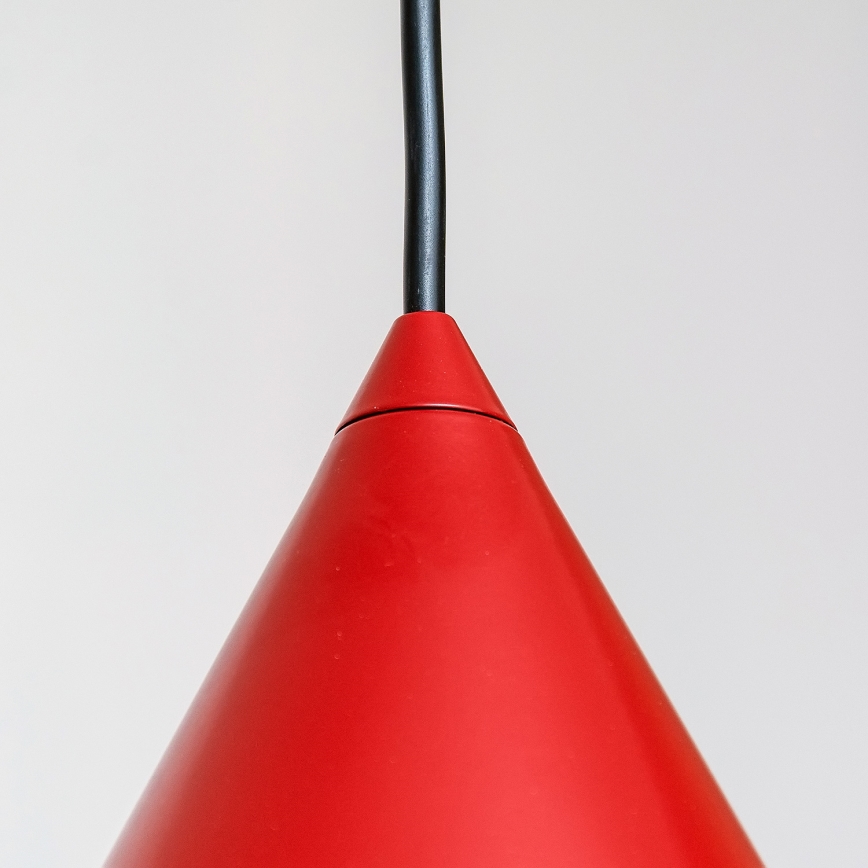 Lustre suspenso ETNA II em cabo 1xE27/15W/230V, Ø 25 cm, vermelho