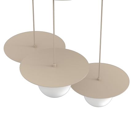 Lustre suspenso FLAT 3xE27/15W/230V bege