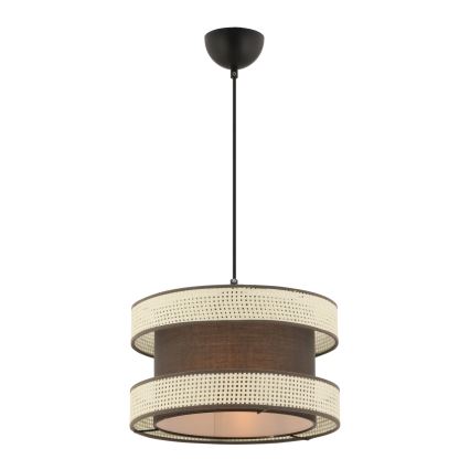 Lustre suspenso HALO 1xE27/60W/230V castanho/creme
