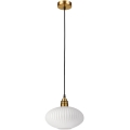 Lustre suspenso HECTOR 1xE27/15W/230V branco/latão Ø 25 cm