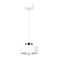 Lustre suspenso IGNIA com cabo 1xE27/60W/230V branco/dourado