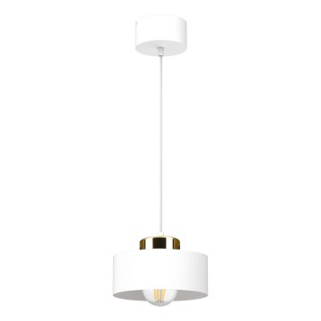 Lustre suspenso IGNIA com cabo 1xE27/60W/230V branco/dourado