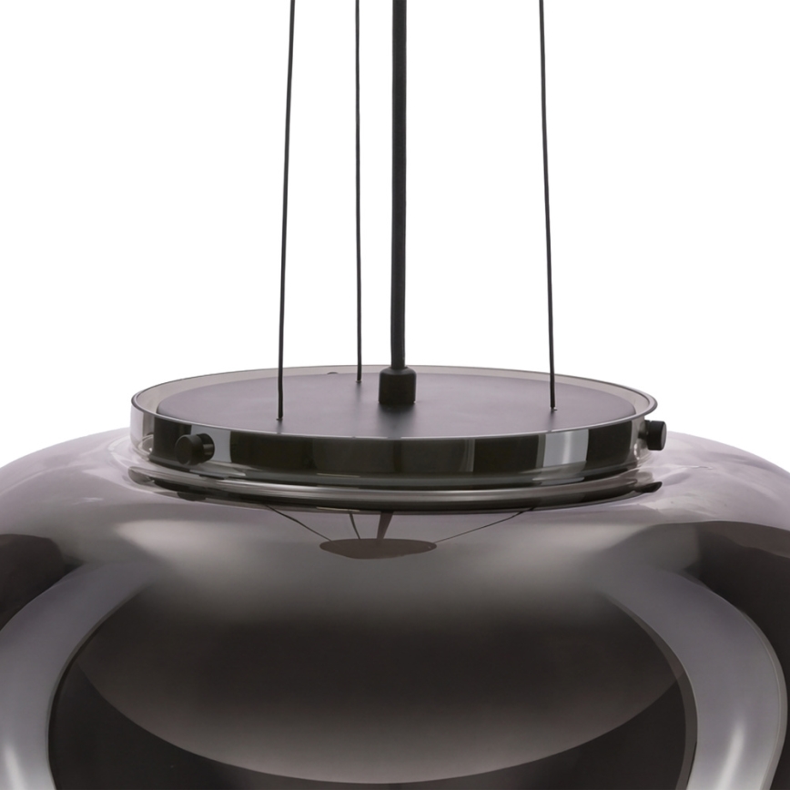 Lustre suspenso INSIEME 1xGX53/10W/230V Ø 38 cm, preto fumê