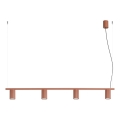 Lustre suspenso KARBON 4xGU10/10W/230V laranja