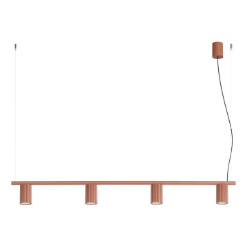 Lustre suspenso KARBON 4xGU10/10W/230V laranja