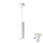 Lustre suspenso LED RGBW dimerizável para casa de banho TURYN 1xGU10/4,8W/230V 3000K IP44 branco + controlo remoto