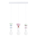 Lustre suspenso LUMIO 3xE27/15W/230V multicolorido