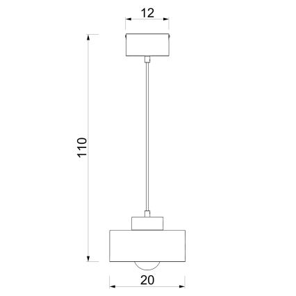 Lustre suspenso MARTI em cabo 1xE27/15W/230V bordô/dourado