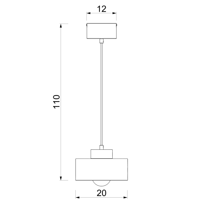 Lustre suspenso MARTI em cabo 1xE27/15W/230V bordô/dourado