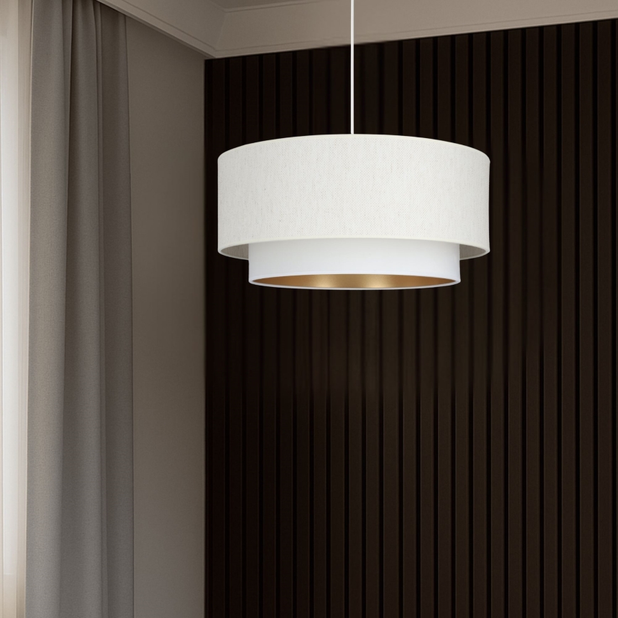 Lustre suspenso NATIA 1xE27/60W/230V Ø 45 cm branco
