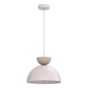 Lustre suspenso NEVIS com cabo 1xE27/15W/230V Ø 29 cm creme