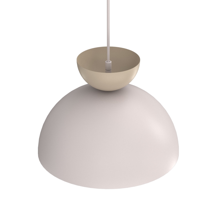 Lustre suspenso NEVIS com cabo 1xE27/15W/230V Ø 29 cm creme