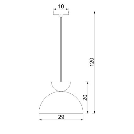 Lustre suspenso NEVIS com cabo 1xE27/15W/230V Ø 29 cm creme