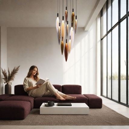Lustre suspenso NORDIC 11xG9/5W/230V preto