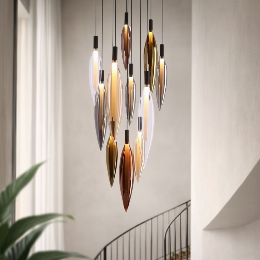 Lustre suspenso NORDIC 11xG9/5W/230V preto