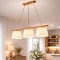 Lustre suspenso por cabo AIDA 3xE27/60W/230V carvalho