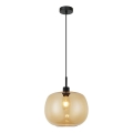 Lustre suspenso por cabo ALAN 1xE27/40W/230V bege fumado/preto