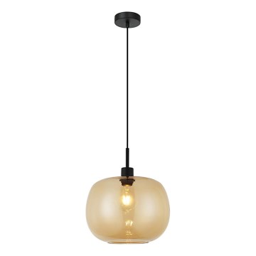 Lustre suspenso por cabo ALAN 1xE27/40W/230V bege fumado/preto