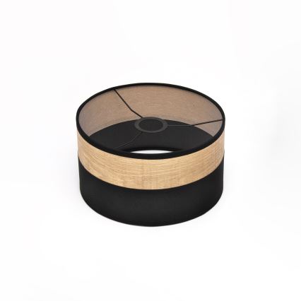 Lustre suspenso por cabo ALBA 1xE27/15W/230V, diâmetro 25 cm, preto/castanho