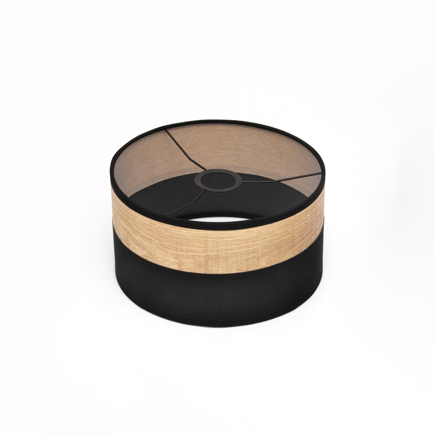 Lustre suspenso por cabo ALBA 1xE27/15W/230V, diâmetro 25 cm, preto/castanho