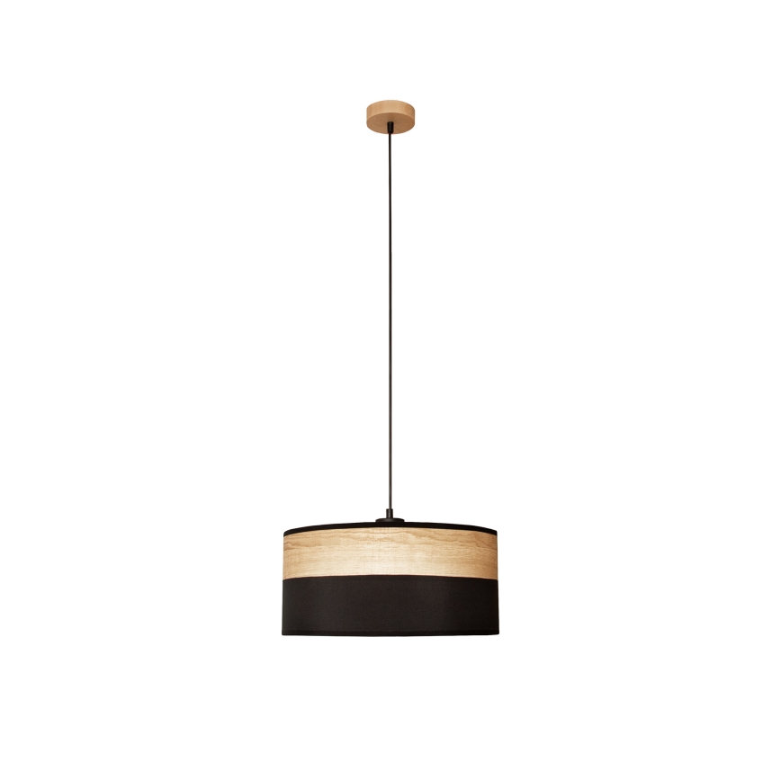 Lustre suspenso por cabo ALBA 1xE27/15W/230V Ø 40 cm preto/marrom