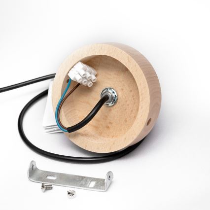 Lustre suspenso por cabo ALBA 1xE27/15W/230V Ø 40 cm preto/marrom