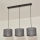 Lustre suspenso por cabo ALBA 3xE27/15W/230V cinzento