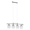 Lustre suspenso por cabo ALMA 4xE14/10W/230V cromado brilhante