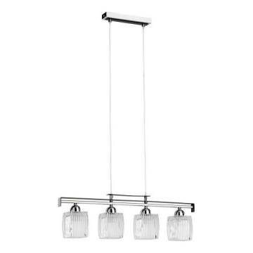 Lustre suspenso por cabo ALMA 4xE14/10W/230V cromado brilhante