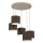 Lustre suspenso por cabo ARDEN 5xE27/15W/230V bege/castanho