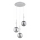 Lustre suspenso por cabo ARVENA 3xE14/10W/230V cromado brilhante/preto/fumê