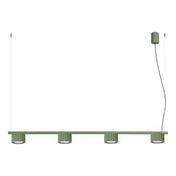 Lustre suspenso por cabo AURA 4xGX53/10W/230V verde
